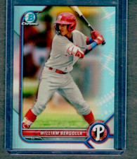 2022 Bowman Draft Chrome WILLIAM BERGOLLA Sky Blue Refractor Phillies BDC-88
