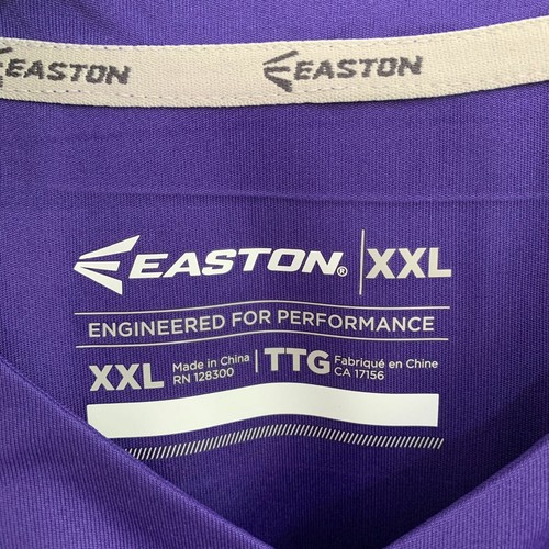 NWT Mens XX Large XXL Easton Adult M5 Homeplate Athletic Jersey T-shirt Purple - Picture 10 of 11