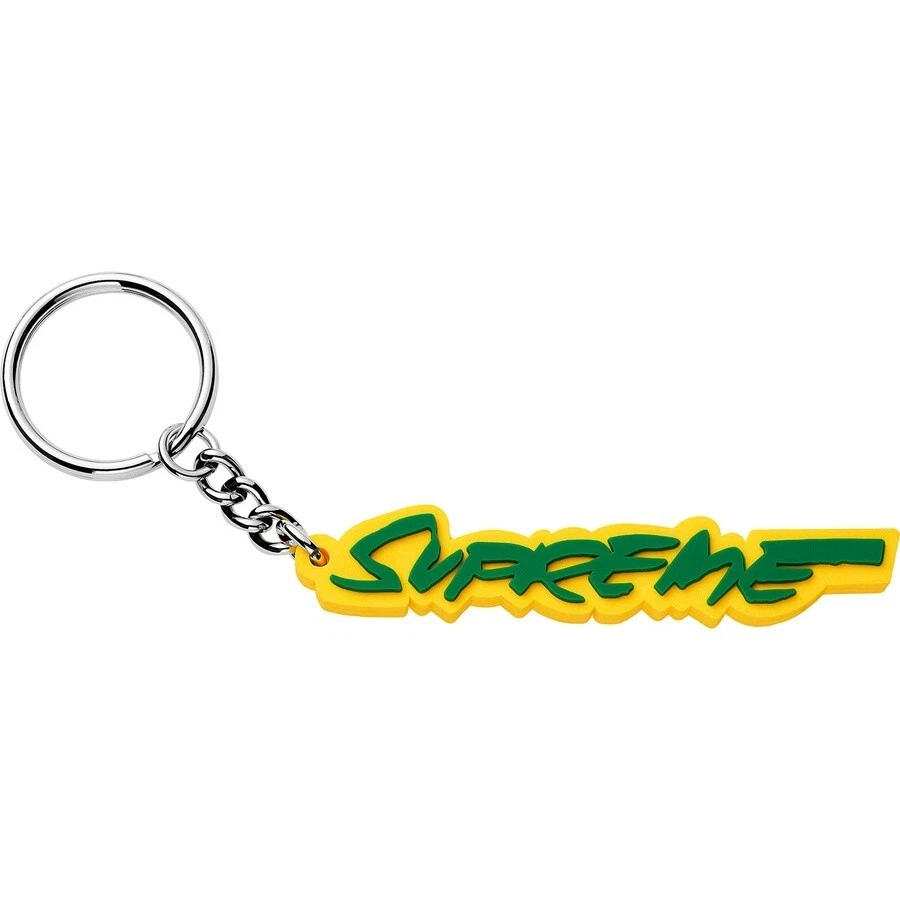 *NEUF* Porte clés logo Supreme Futura jaune