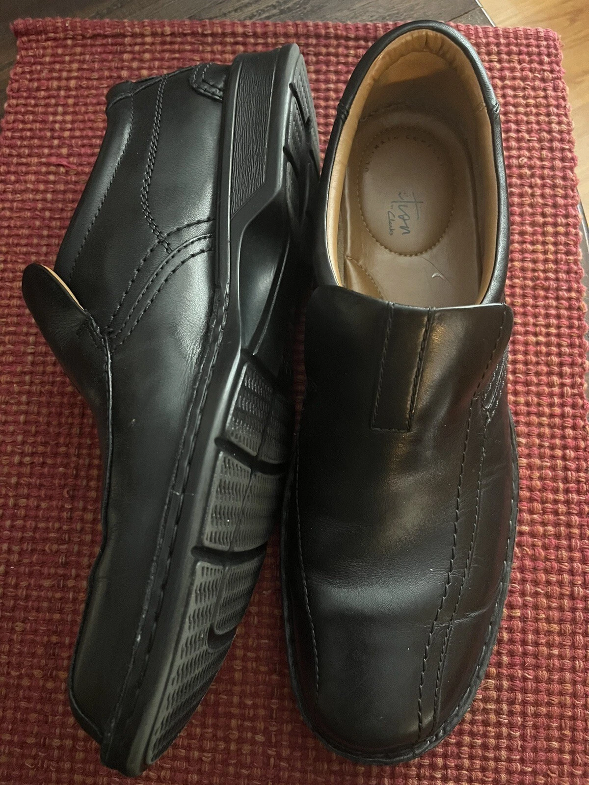 Slip da uomo neri Collection by Clarks taglia 12 M nuovi