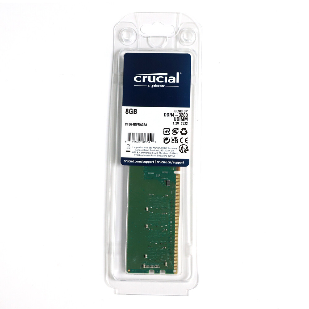 CT8G4DFRA32A Crucial 8GB 3200MHz DDR4 UDIMM 288-Pin 1.2V 1RX8
