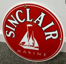 Sinclair Marine Gasoline Gas Oil Sign