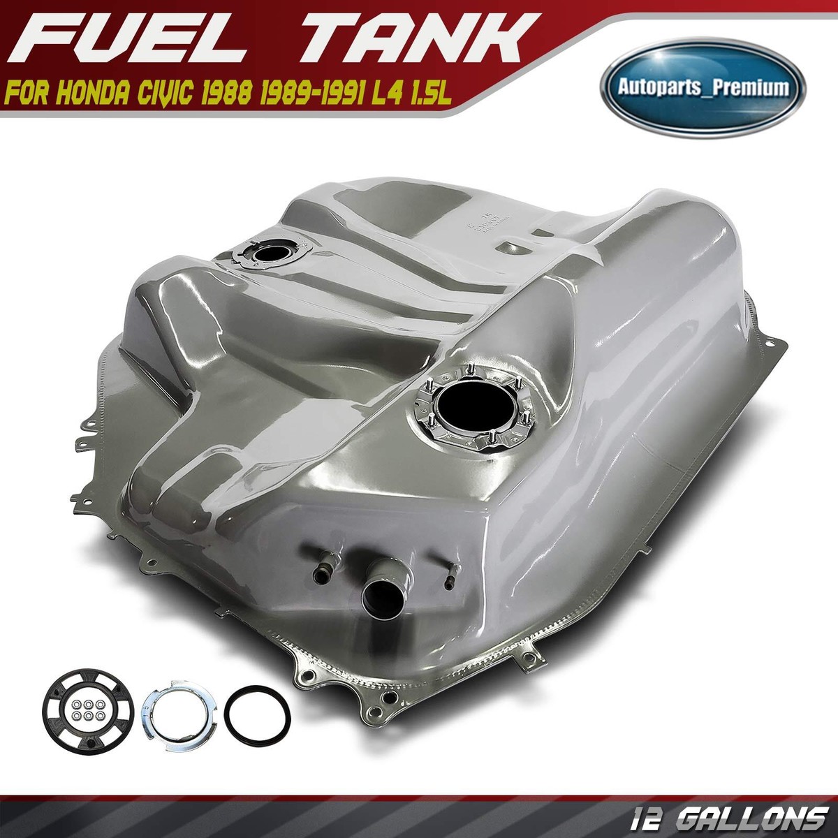 12 Gallons Fuel Tank for Honda Civic 1988 1989-1991 1.5L 1.6L w