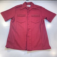 VINTAGE 60's LIBERTY HOUSE HAWAIIAN ALOHA TIKI BUTTON FRONT ALOHA SHIRT Mens M