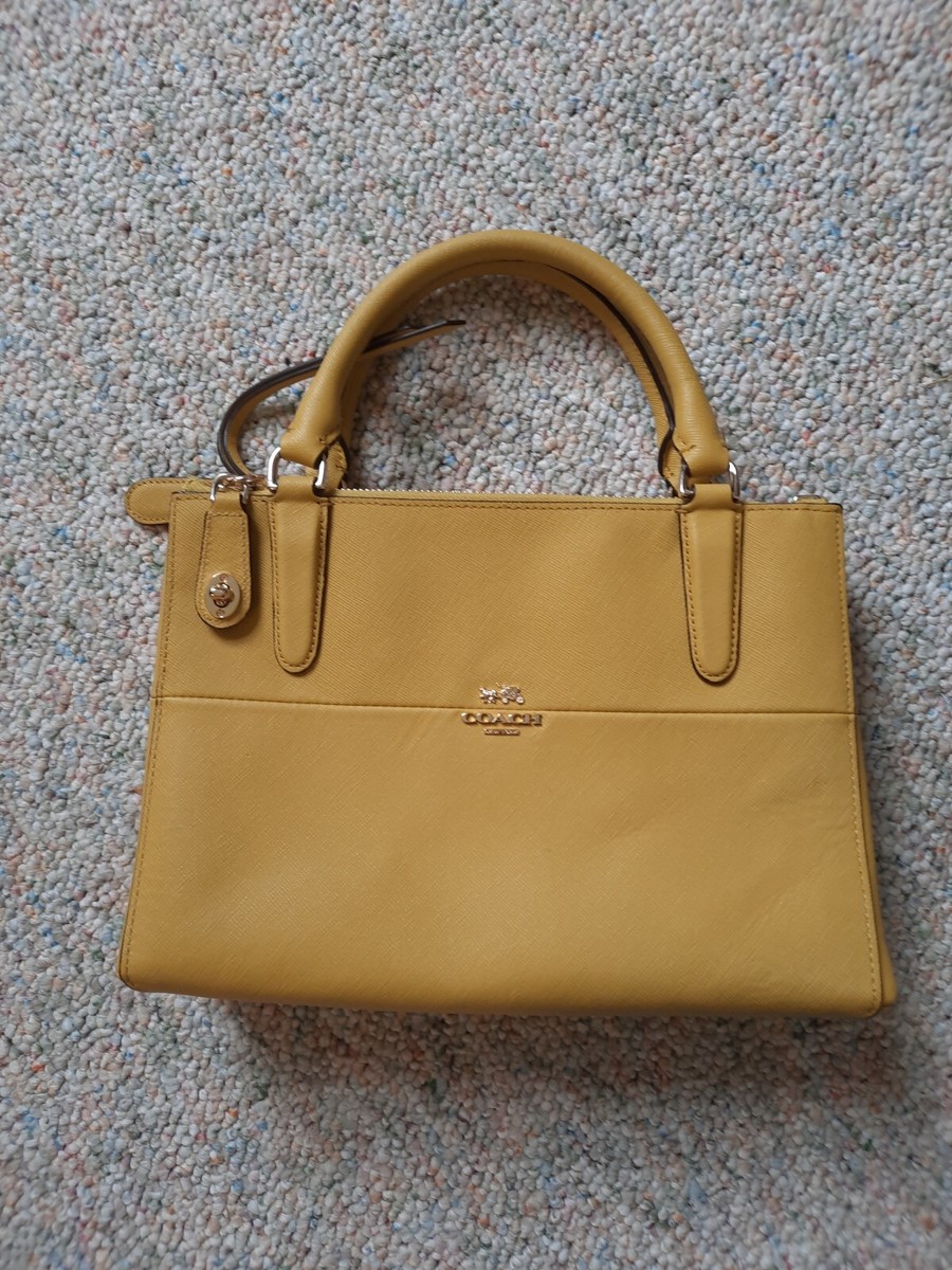 Coach Mini Borough Satchel Purse Used Great Condition Yellow