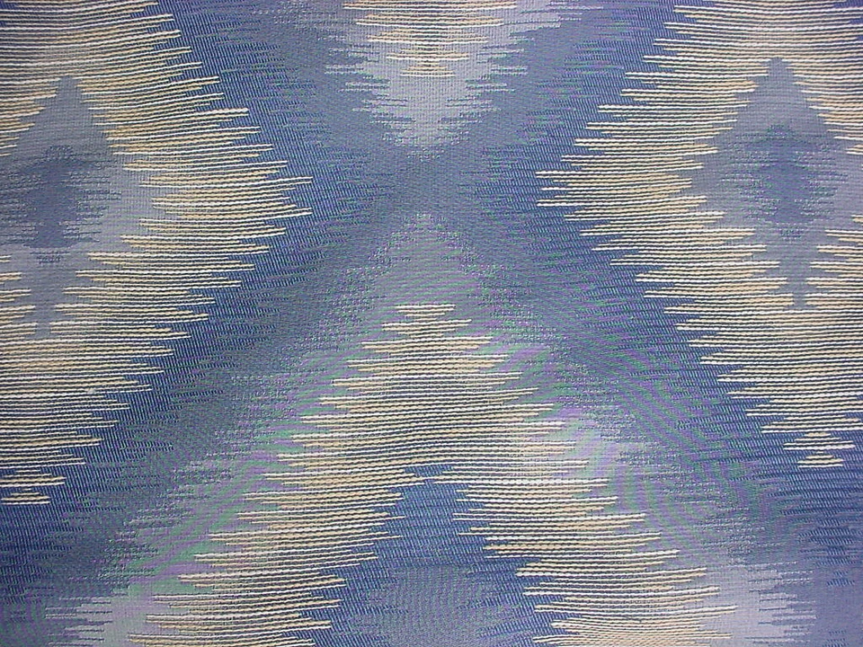 Tela de tapicería 7-3/4Y Scalamandre RA 0002D915 Donovan Sky Southwest Ikat Foto 3 de 4