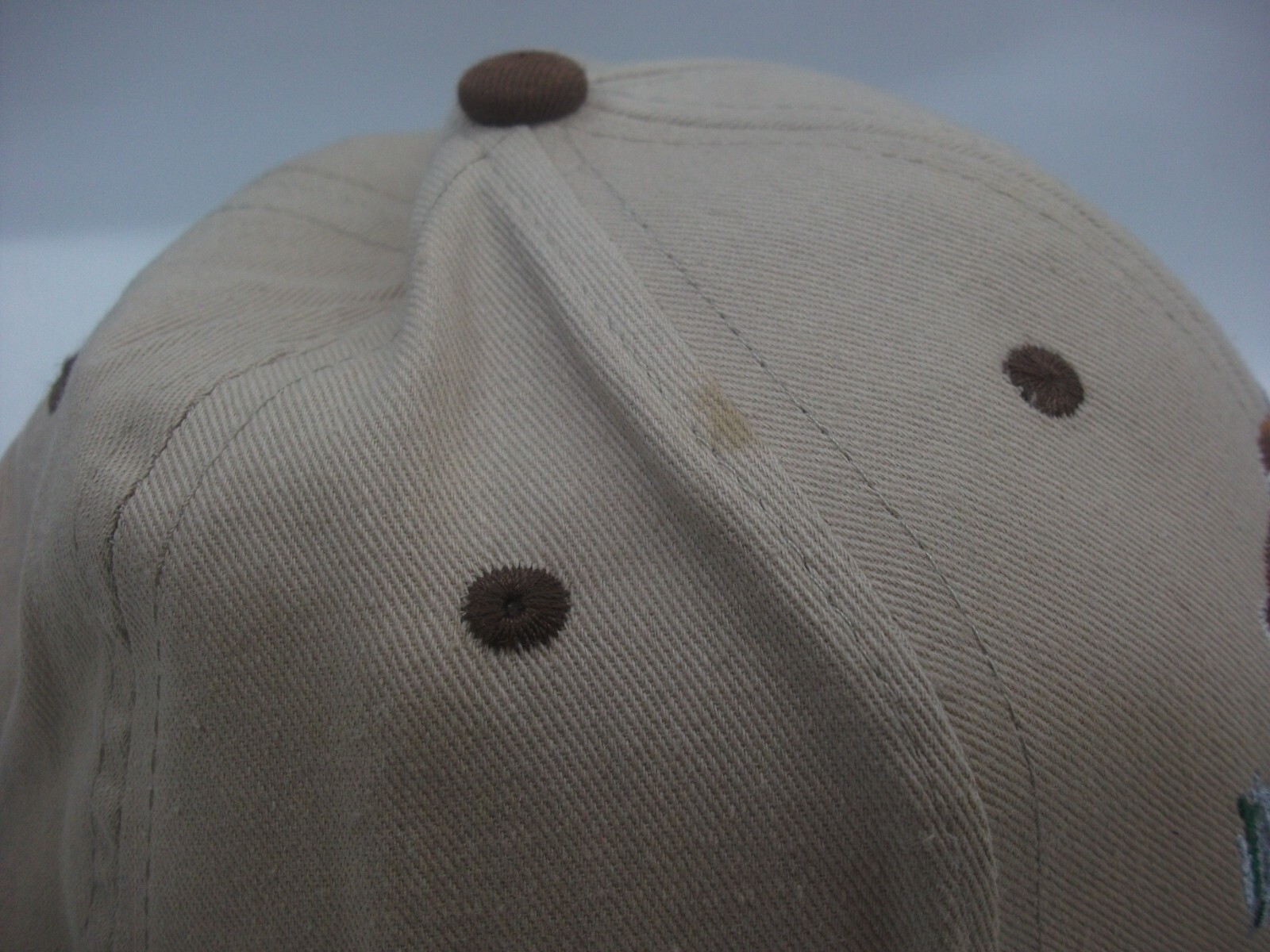 Alaska Bear Hat Brown Beige Hook Loop Baseball Cap - image 6