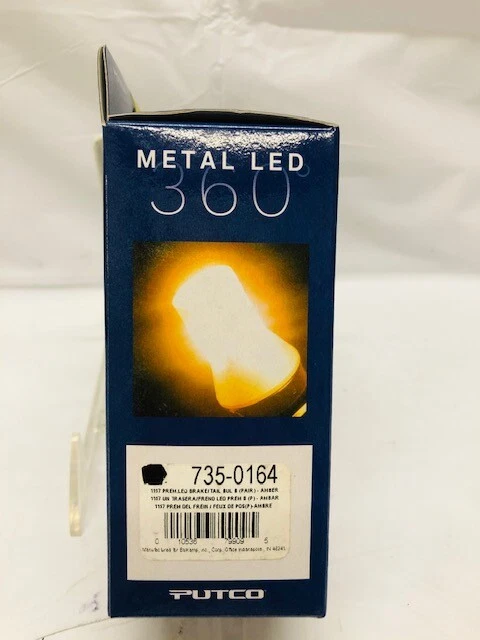 Putco Metal LED 360 High Power LED 12V-24V Amber #1157 735-0164 2pk - NEW - Image 4 of 4