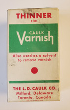vintage dental supplies Caulk Varnish Thinner in unopened original bottle