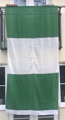 Afrika AFCON große Nigeria Flagge Panel genäht 9'4'' x4'6'' Seil Messing Clips Anti-Fransen
