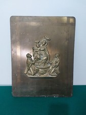 Quadro Madonna Pompei in Ottone 