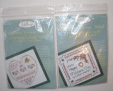 The Victoria Sampler, Lot of 2 Beyond Cross Stitch Level 1 Sheaf & Level 3 Satin