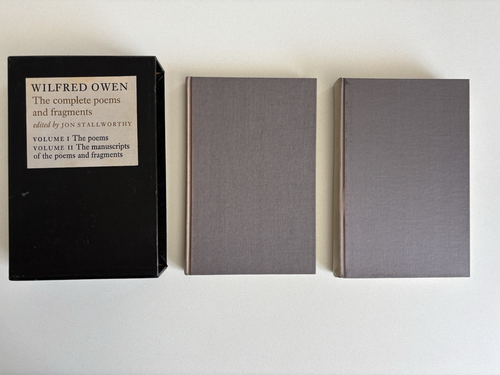 Wilfred Owen Complete Poems and Fragments Volumes 1 and 2 Poet 1984 Hardcover