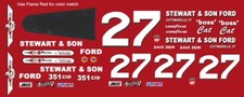 #27 Dave Dion Stewart & Son Cougar LMS 1/32nd Scale Slot Car Decals