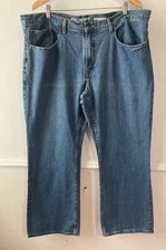 Urban Pipeline Jeans Mens 42x30 Relaxed Bootcut Denim Blue Zip j264