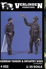 1/35 German Tanker&WWII Infantry (2 Figures/Set) Verlinden #652 Resin Model Kits