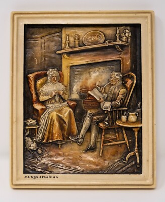 Vintage Ivorex Arthuir Osborne 3D Wall Plaque Made in England