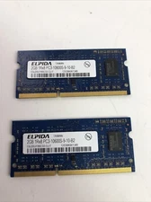 LOT OF 2 ELPIDA 2GB DDR3 RAM 1RX8 PC3-10600S-9-10-B2