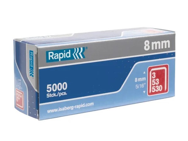 Rapid 53 Serie 8Mm Verzinkte Klammern (Pack 5000) RPD538B5000-image