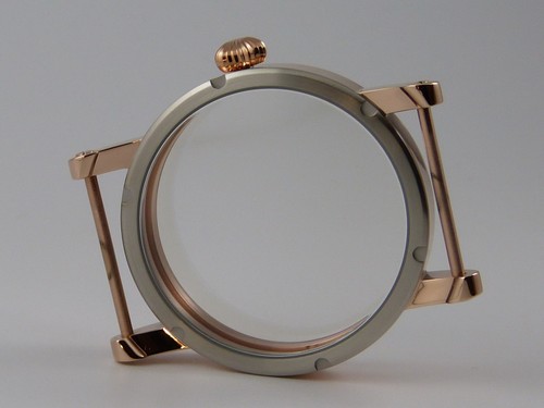Boitier montre 41mm ETA Unitas 6497 6498 - ROSEGOLD- ONION- SAPHIR watchcase - Foto 7 di 8