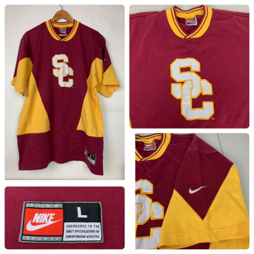 Nike USC Trojans Basketball Warm-Up Shirt Mens Size Large Pre-Game Jersey