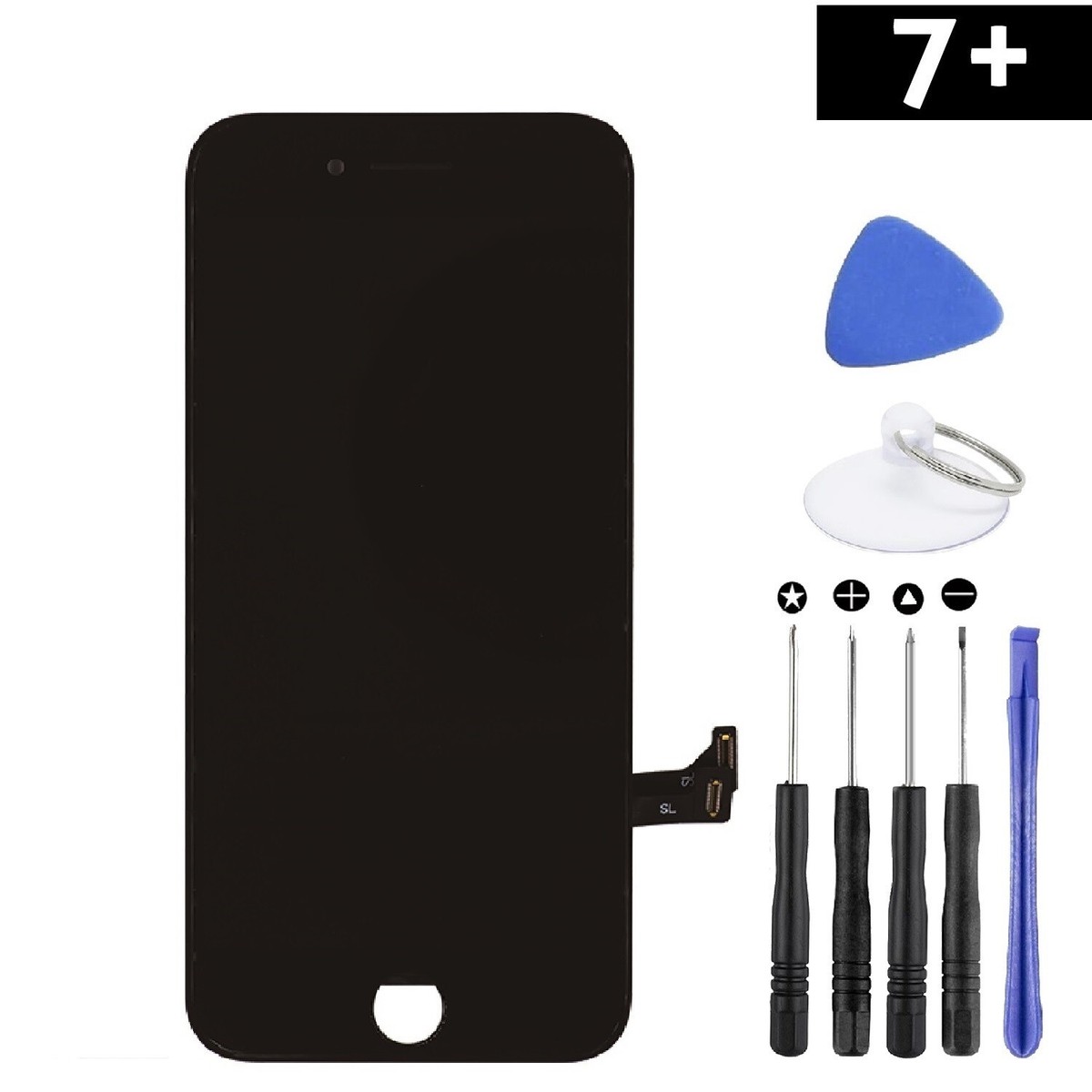 コンピュータ・IT iPhone7Plus Screen Replacement for iPhone 7 Plus Black LCD Display with