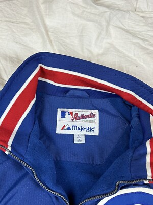 MAJESTIC CHICAGO CUBS AUTHENTIC COLLECTION ZIP NYLON JACKET SIZE L