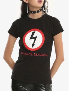 marilyn manson lightning bolt shirt