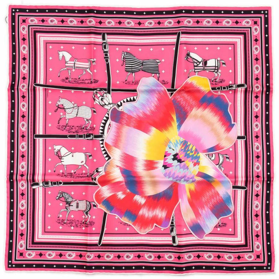 Hermes Bandana Horse Kyoto Marble 55 cm silk pink Scarf Hermes Bandana Horse Kyoto Marble 55 cm silk pink Scarf