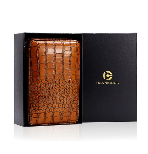 Zigarren Humidor Etui Zedernholz Tragbar Zigarre Reise Leder Box mit Luftbefeuchter - Bild 8 von 8