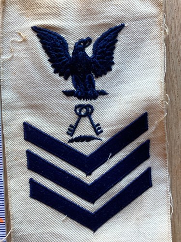 US Navy USN Commissary Man 1st Class Rate patch Right Arm on white - Picture 3 of 3