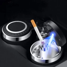Black Portable Car Interior Ashtray Cigarette Lighter With LED Light For Car