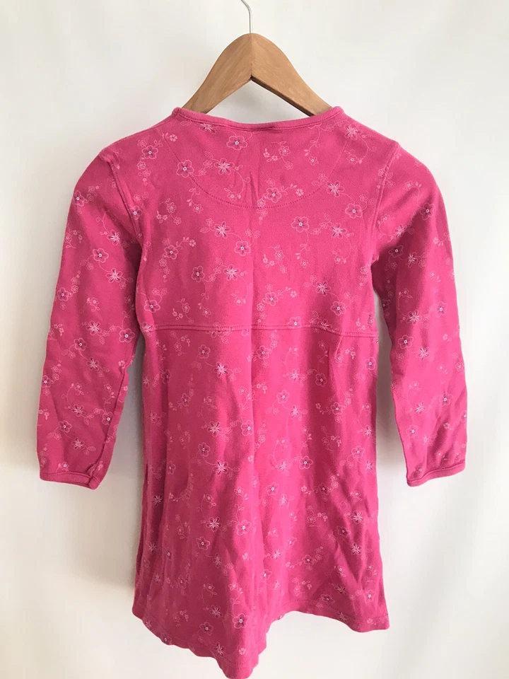 Circo Girls Dress Size Medium M 7/8 Pink Floral Long Sleeve Cotton - Image 2 of 4