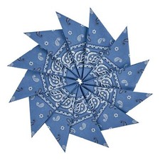 Cotton Bandanas 12 packs 22"X 22" Double Sides Printed Unisex Kerchief  Chambray  