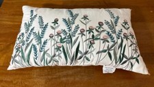 Rectangle Throw Pillow Floral Embroidery Flowers 22 X 13  Inch