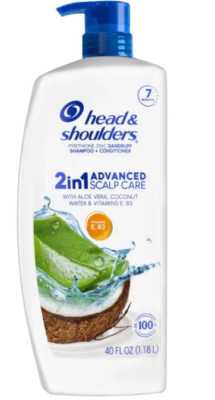 Head & Shoulders Advanced Scalp Care 2-in-1 Dandruff Shampoo Conditioner 40 oz