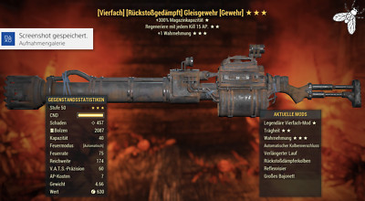 Fallout 76 -  - 300% Muni (vierfach)  Gleis Vampier VAP1P Waffe   Ps4 & Ps5