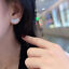 thumbnail 4  - Cute Cubic Zircon Silver Plated Stud Earring Women Wedding Party Jewelry Gift
