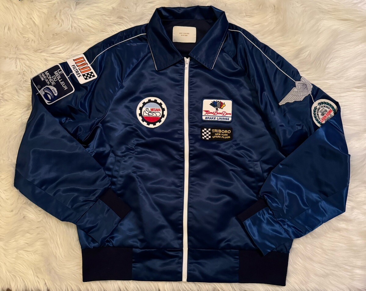 Aime Leon Dore Satin Pit Crew Racing Jacket Blue Large | eBay Aime Leon Dore Satin Pit Crew Racing Jacket Blue Large | eBay