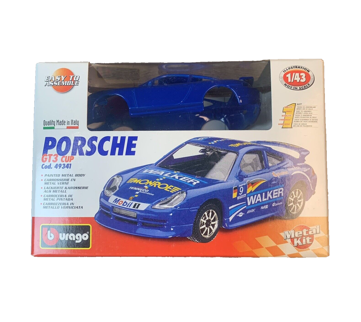 Bburago Metal Kit 1/43 PORSCHE GT3 CUP Car Model | eBay
