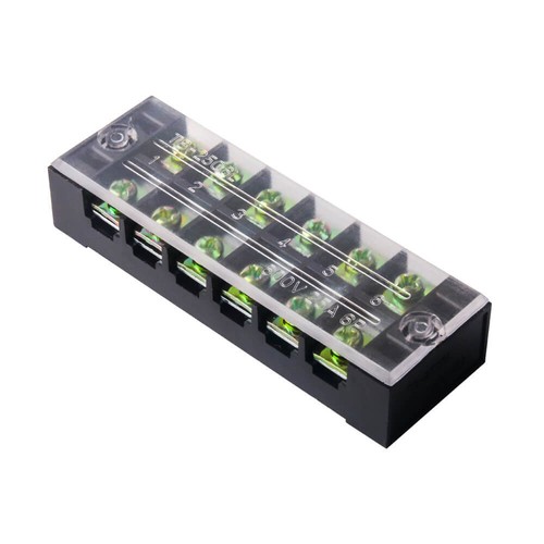 2-100x 600V 25Amp Dual Row 6-Position Screw Terminals Block StripWire Connectors - Picture 4 of 6