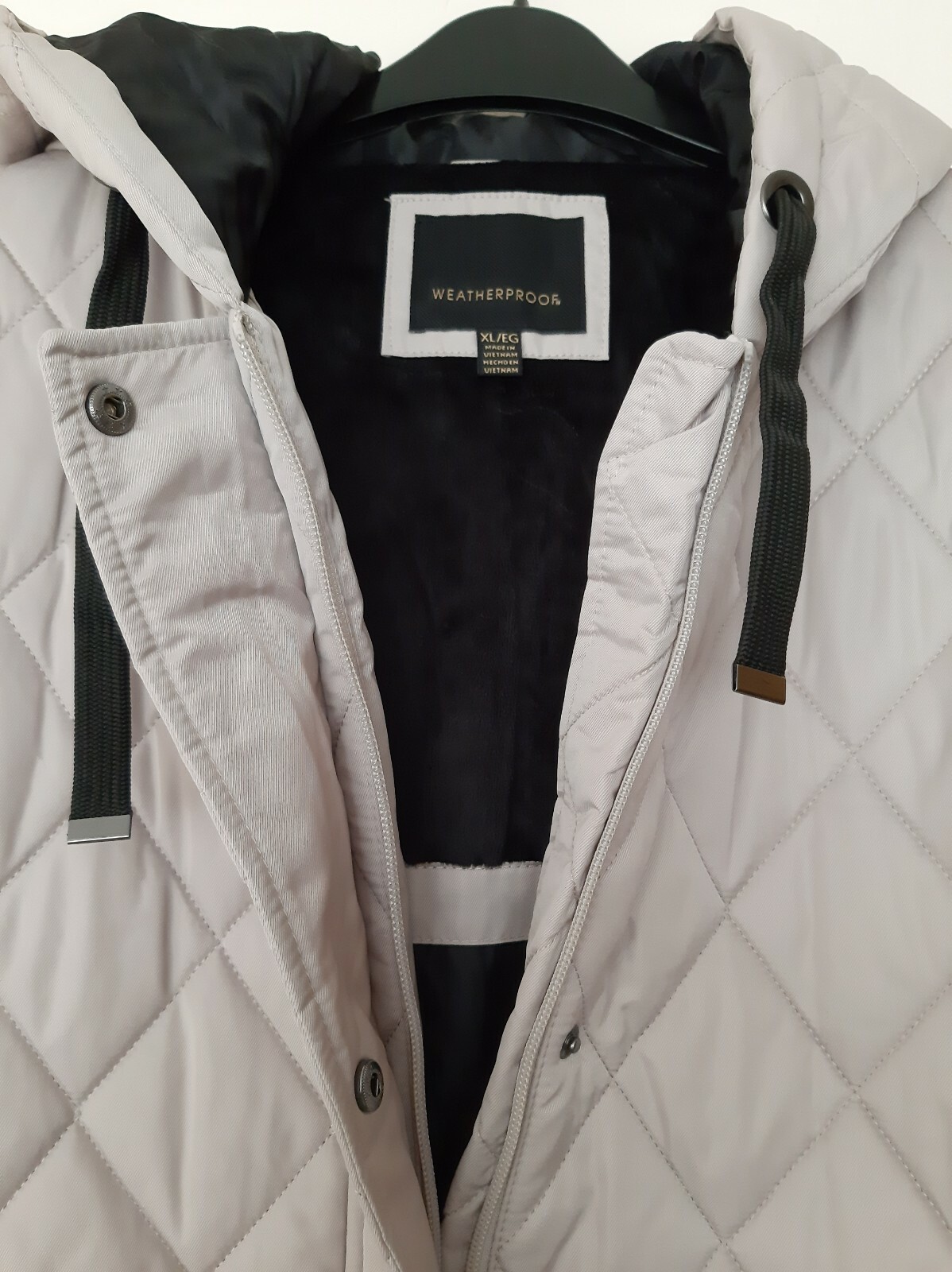 Costco Ladies Beige Quilted Jacket Weatherproof. Size XL/New with tags