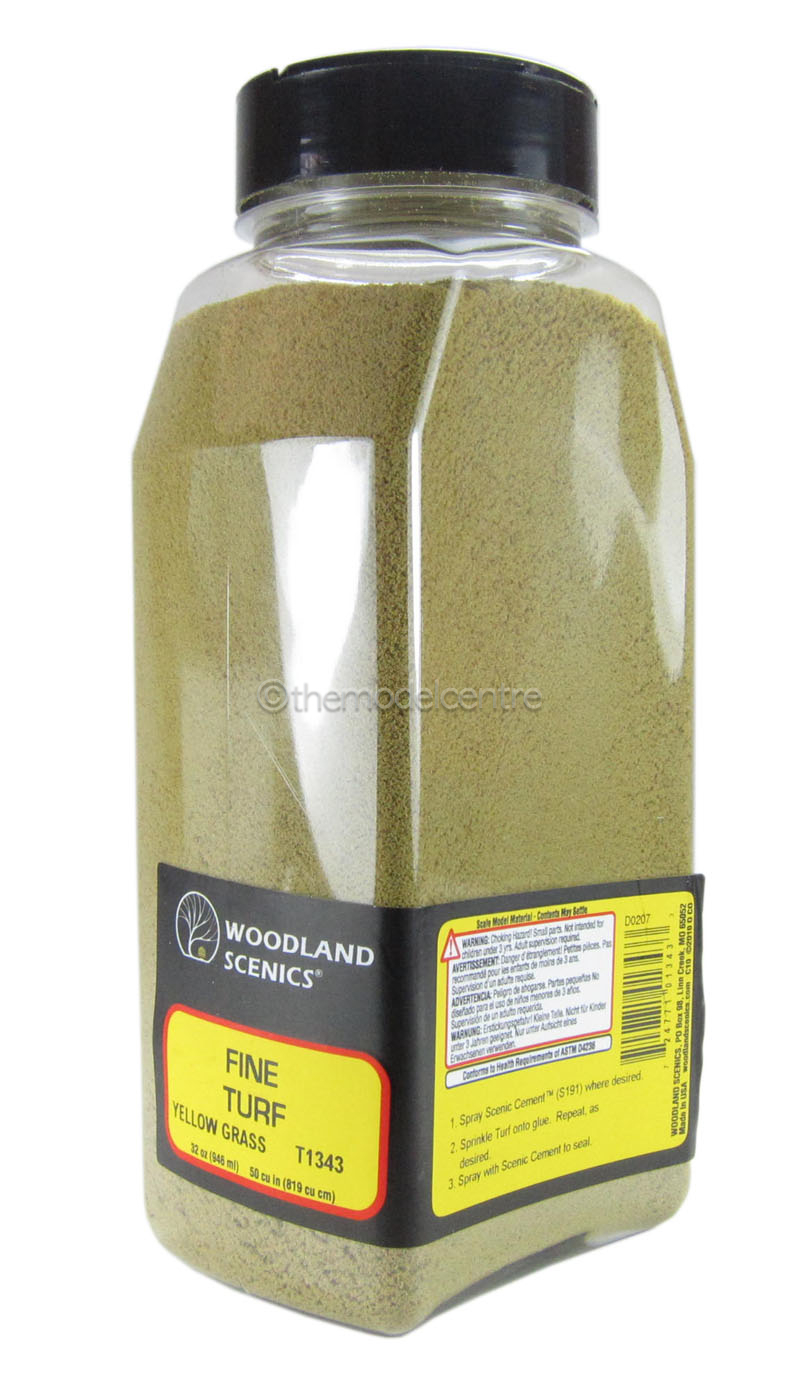 T1343 Woodland Scenics Fine Turf Yellow Grass Shaker 57.7 in³ TMC