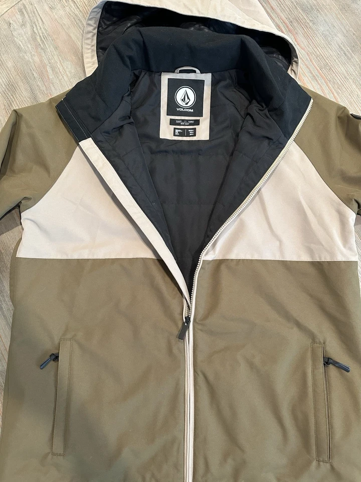 Volcom Mens Standard 2836 Insulated Snow Jacket - Dark Teak - Size M Medium EUC - Image 2 of 4