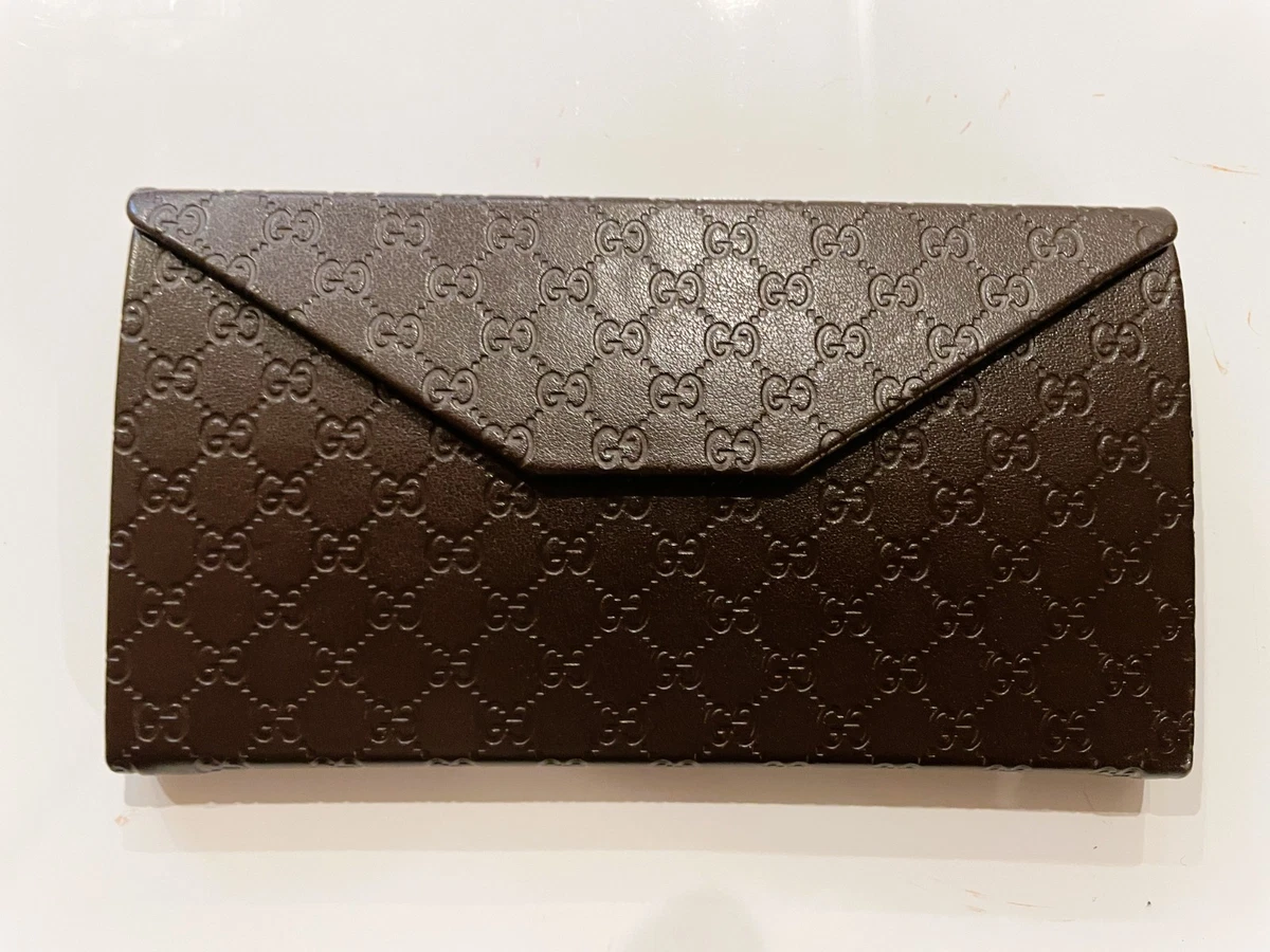 GUCCI メガネケース ダークブラウン GG柄 25+ Gucci Brown Eyeglass Cases & Storage Sunglasses for sale