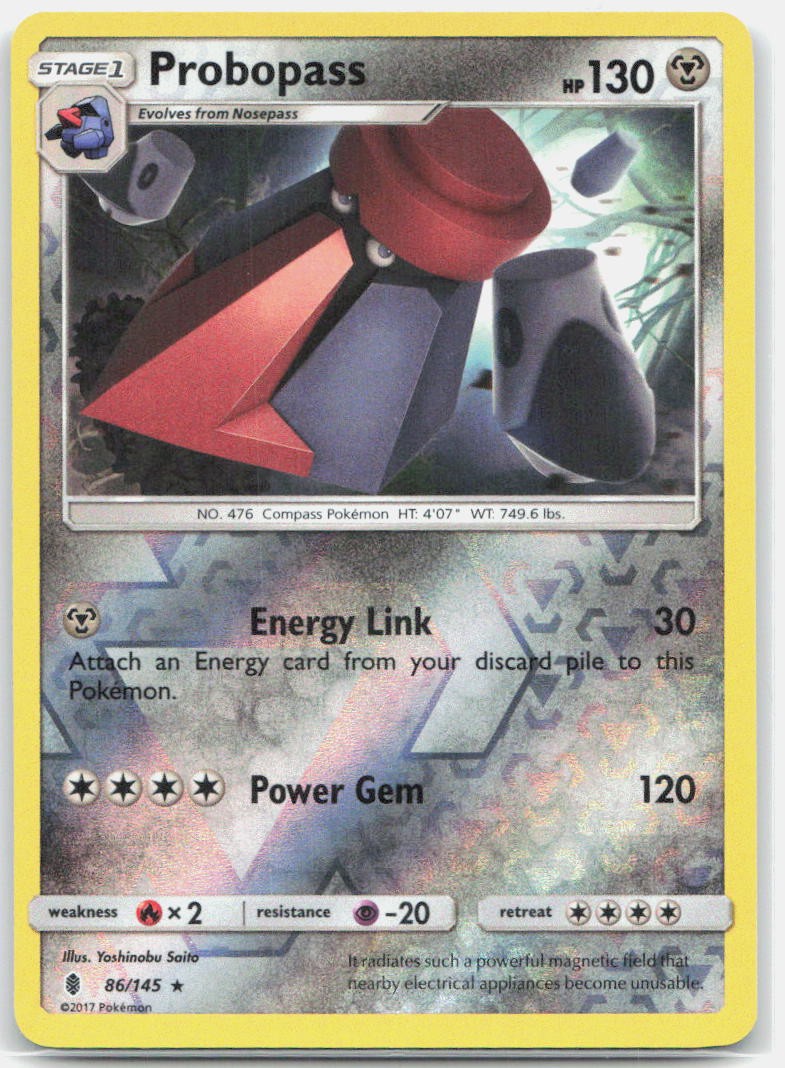PROBOPASS 86/145 RARE Guardians Rising Pokemon REVERSE HOLO NM