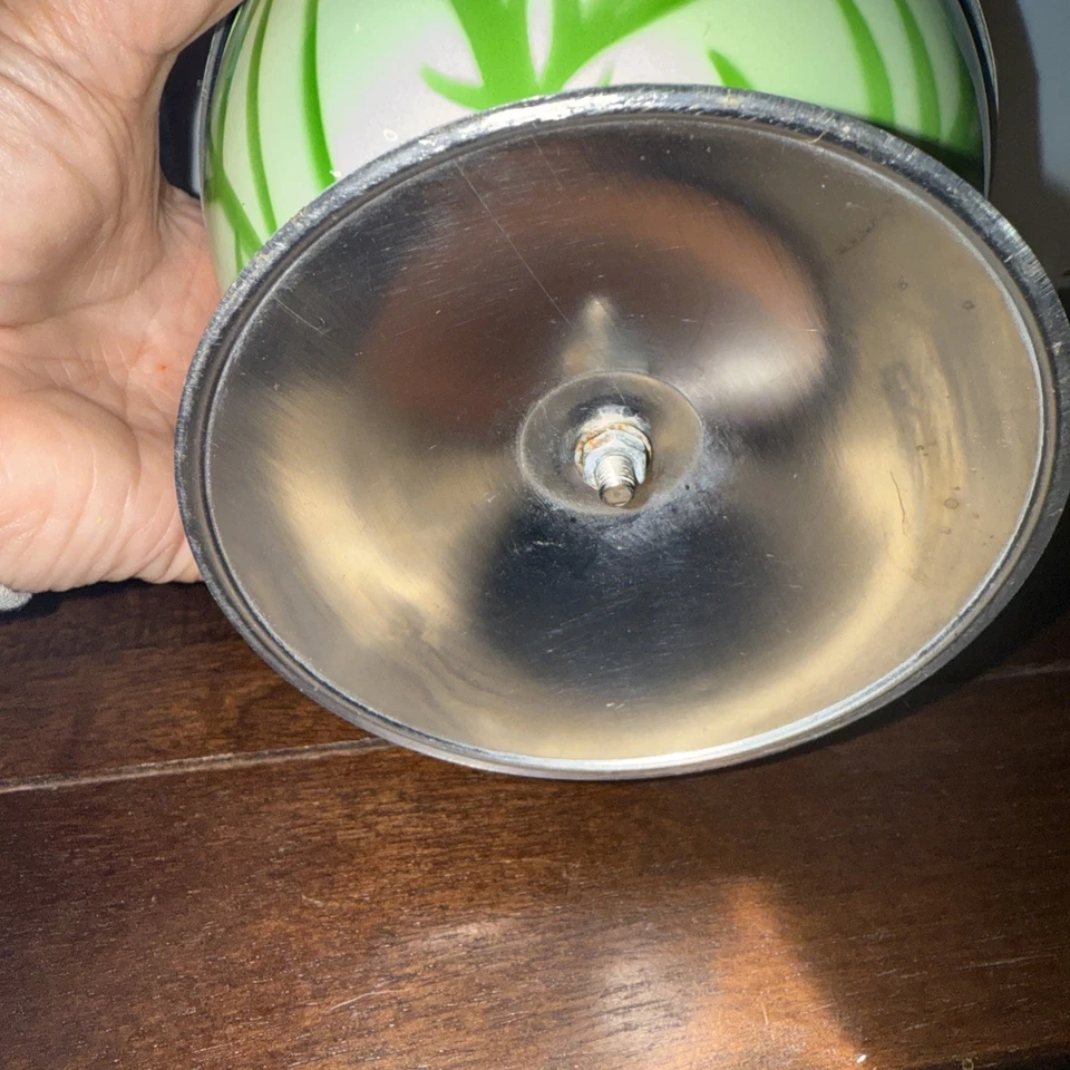 Pilones retro con tapa de metal azucarero caramelo nuez plato cielo/abeja/flores Foto 4 de 4