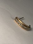 10k Solid Gold Scrap Diamond And Cubic Zirconia Earrings Weighs 2.49 Grams — photo 7