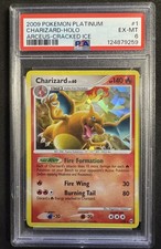 2009 POKEMON PLATINUM ARCEUS 1/99 CHARIZARD CRACKED ICE HOLO PSA 6