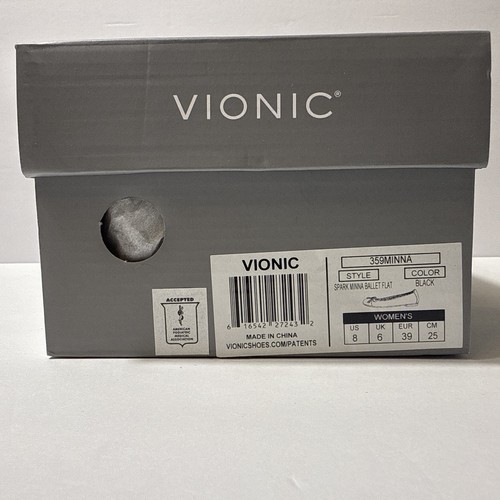 Vionic Minna Orthopedic Ballet Flat Shoes Comfort Supportive Black Size 8 - Picture 14 of 14